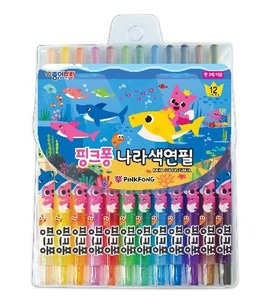 핑크퐁 12색 색연필